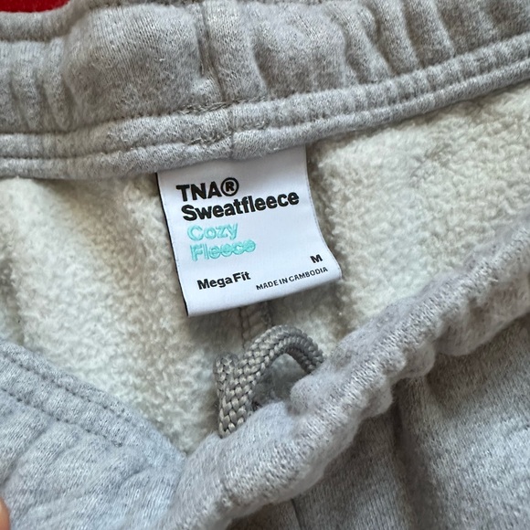 Aritzia TNA Cozy Fleece Sweatpants in Light Gray - Picture 2 of 3